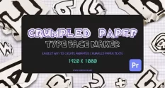 crumpled paper typeface maker mogrt 24260 cover 1