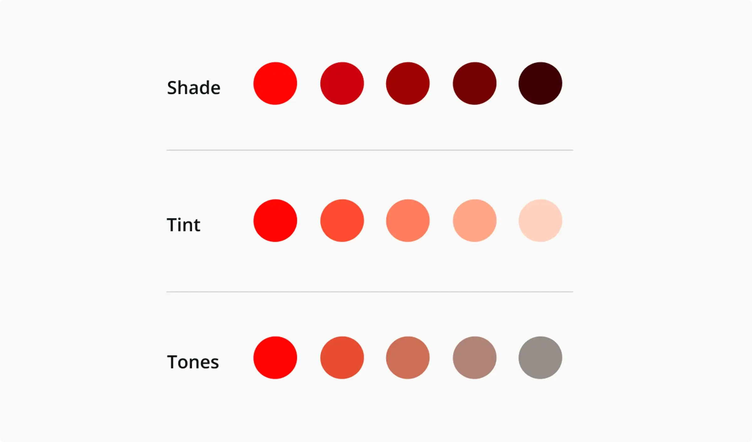 آموزش تئوری رنگ شناسی در طراحی - بخش 3 8 Shades tints and tone