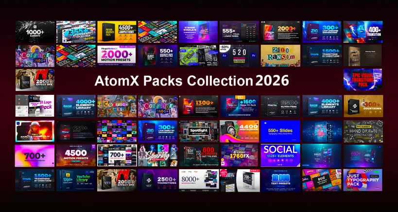 مجموعه پریست‌ اسکریپت AtomX افترافکت و پریمیر [اپدیت ۲۰۲۶]